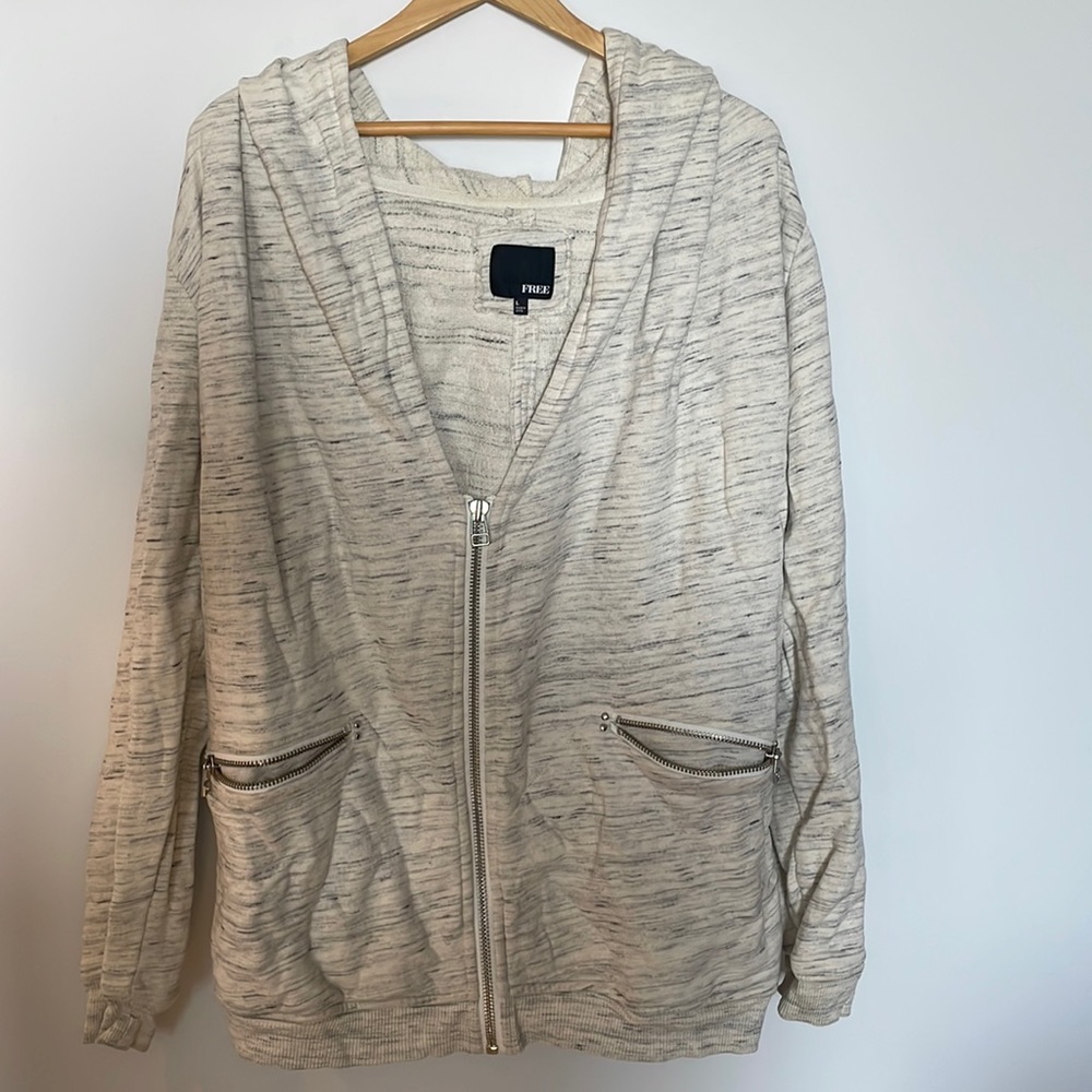 Wilfred Free cozy heathered gray sweater from Aritzia